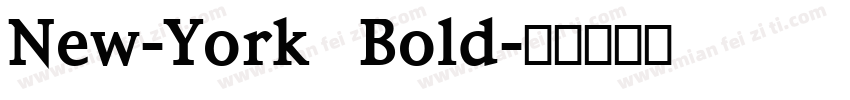 New-York Bold字体转换